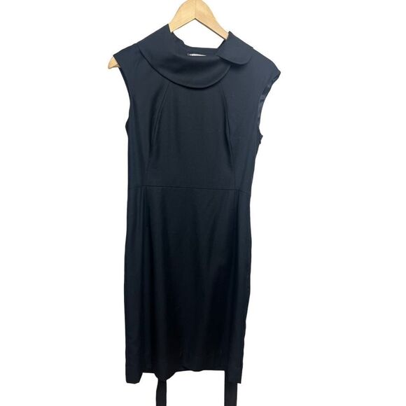 Ports 1961 Cowl Neck Sleeveless Black with Ribbon Tie Dress Sz. 6 - Picture 1 of 7